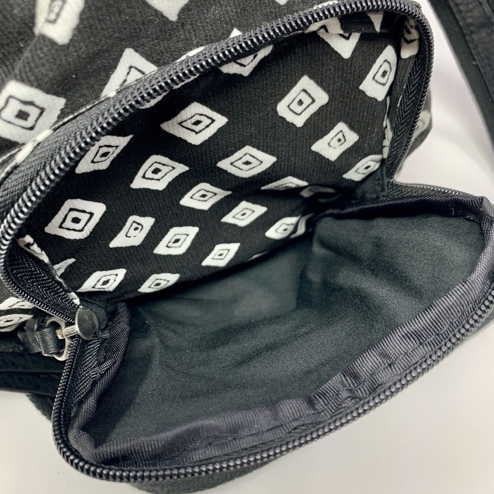 Volcom Cruz Messenger Shoulder Bag Purse Black & White Diamond Corduroy - Picture 8 of 16